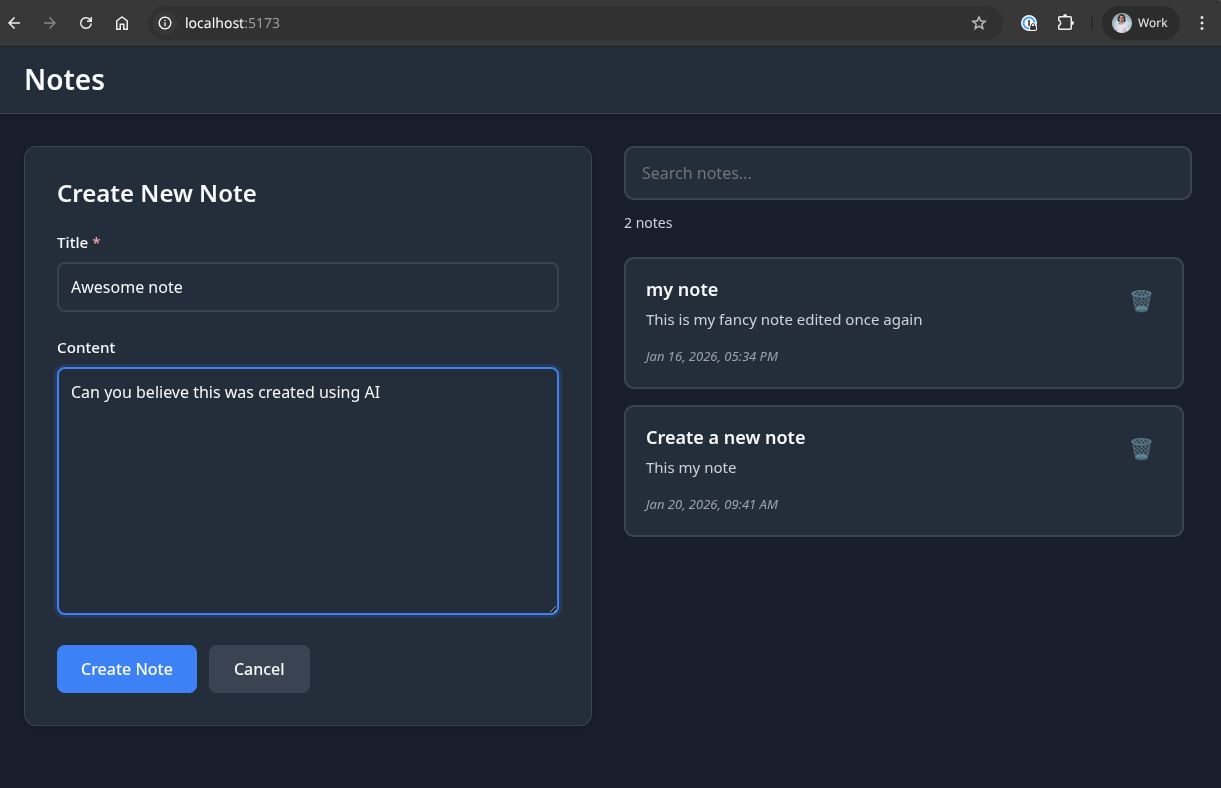 The Note-Taking App Built with Kiro IDE via SDD